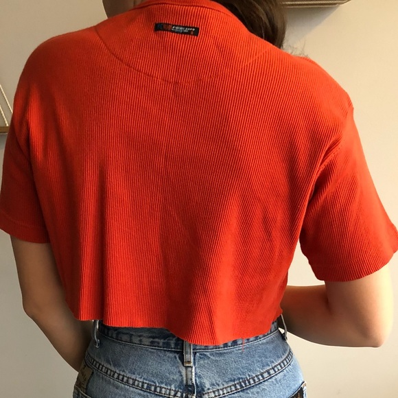 Orange Cropped Tee - Picture 2 of 2